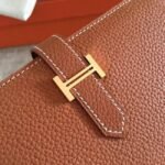 Brown Knockoff Designer Hermes Bearn Wallet - Image 4