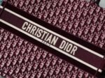Dior Large Book Tote Bag Fake in Bordeaux Oblique Embroidered Velvet - Image 5