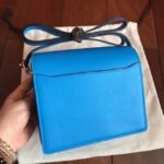 Blue hydra luxury replica Hermes Mini Sac Roulis handbag - Image 5