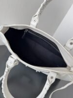 Knockoff Balenciaga Le City Small Bag White Arena Lambskin - Image 6