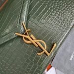 Replica Saint Laurent Cassandra Medium Bag Green Crocodile - Image 5
