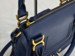 Top Quality Fake Chloe Marcie Small Double Carry Bag in Blue Grained Leather - Image 7