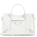 Knockoff Balenciaga Le City Medium Bag White Arena Lambskin