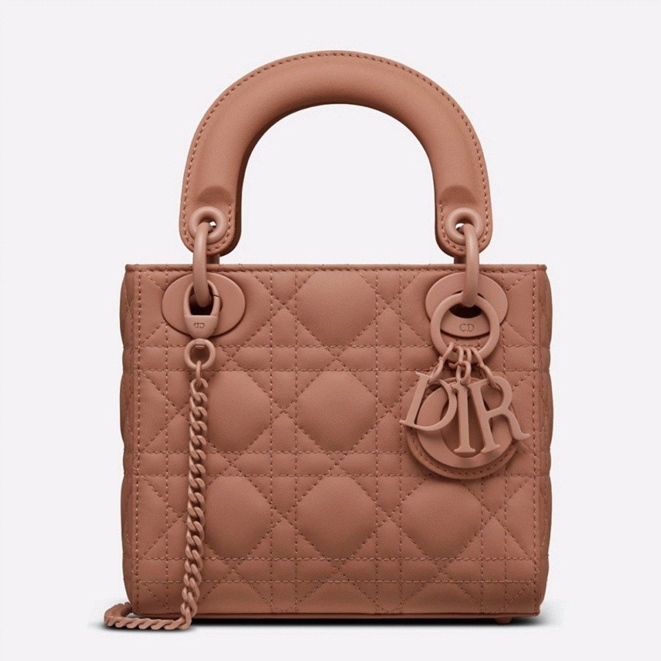 AD4DCE52-0665-69C3-8A79-71752D7AF2DE.jpg Dior Lady Dior Mini Chain Bag Replica in Blush - Image 1