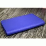 Electric blue designer replica Hermes Dogon combine wallet - Image 7