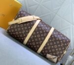 Louis Vuitton Flight Mode Monogram Canvas Keepall Bandouliere 45 Travel Bag - Image 4
