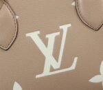 Louis Vuitton Bicolor Monogram Empreinte Leather Onthego PM Bag In Tourterelle Gray And Cream - Image 9