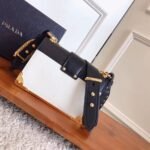 White/Black Prada Cahier Shoulder Bag Knockoff - Image 7
