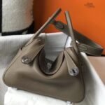 Designer replica Hermes Lindy 26cm handbag in taupe grey