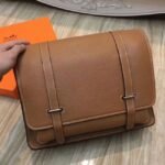 Brown Fake Designer Hermes Steve Messenger Bag