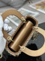 Dior Lady Dior Mini Chain Bag Replica in Square with Strass and Beads - Image 3