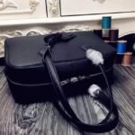 Black Designer Replica Hermes Victoria II 35cm Bag - Image 6