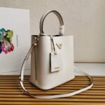 White Prada Medium Panier Bag Replica - Image 9
