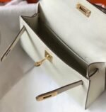 Hermes Kelly Mini II Bag Replica in White - Image 7