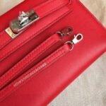 Red Swift Replica Hermes Kelly 20cm Classic Handbag - Image 5