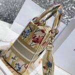 Dior Lady D-Lite Medium Bag Replica in Hibiscus Metallic Thread Embroidery - Image 6