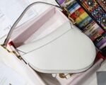 Dior Saddle Bag Replica in White Grained Calfskin - Image 9