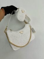 Prada Re-Edition Crochet Bag Fake in White - Image 11