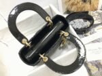 Dior Small Lady Dior Bag Knockoff in Black Patent Cannage Calfskin - Image 9