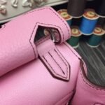 Pink fake luxury Hermes Jypsiere 31cm handbag - Image 7