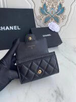 Chanel Classic Leather Wallet In Black - Image 2
