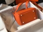 Replica Hermes Lindy Mini handbag in orange color - Image 6