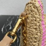 Prada Re-Edition Bag Knockoff in Beige and Pink Stripe - Image 2
