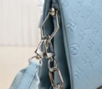 Louis Vuitton Coussin PM Bag In Turquoise Blue With Jacquard Strap - Image 7