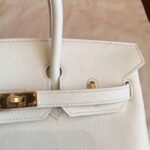 Premium Replica White Hermes Birkin 25cm Handbag - Image 5