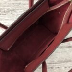 Celine Micro Luggage Tote Bag Knockoff in Dark Red - Image 8