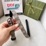 WIDE LEATHER BELT WITH DOUBLE G BUCKLE - Image 8