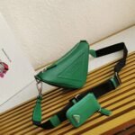 Prada Triangle Shoulder Bag Knockoff in Green - Image 5