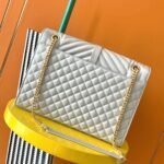 Fake Saint Laurent Envelope Large Bag White - Image 3