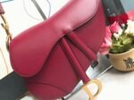 Dior Saddle Bag Replica in Red Smooth Calfskin - Image 5