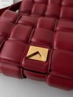 Top Quality Faux Bottega Veneta Padded Cassette Bag In Dark Red - Image 6