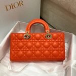 Dior Lady D-Joy Medium Bag Replica in Orange - Image 4