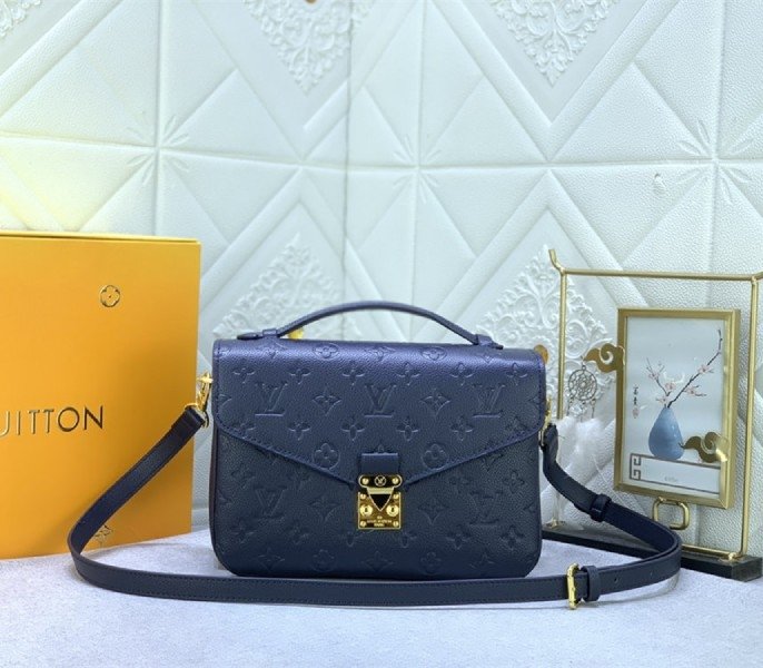 B1297DD9-E7DD-EEC4-507D-7FD78D496324.jpg LV Monogram Empreinte Leather Metis In Navy Blue - Image 1