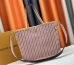 Louis Vuitton Neverfull Bandouliere Inside Out MM Tote In Monogram Canvas And Peony Pink Textile - Image 5