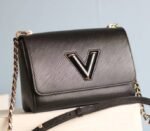 Louis Vuitton Epi Leather Twist MM Bag In Black - Image 4