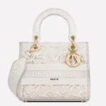 Dior Lady D-Lite Medium Bag Fake in Embroidery with Macrame Effect
