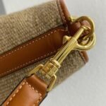 Top Quality Fake Celine Bucket 16 Bag In Textile with Celine Logo - Image 7