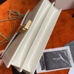 Fake Saint Laurent Cassandra Medium Chain Bag White - Image 6