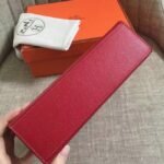 Rouge Vif Epsom Fake Hermes Kelly Pochette Red Bold Clutch - Image 6