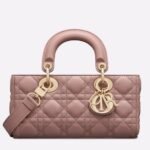 Dior Lady D-Joy Small Bag Fake in Peony Pink