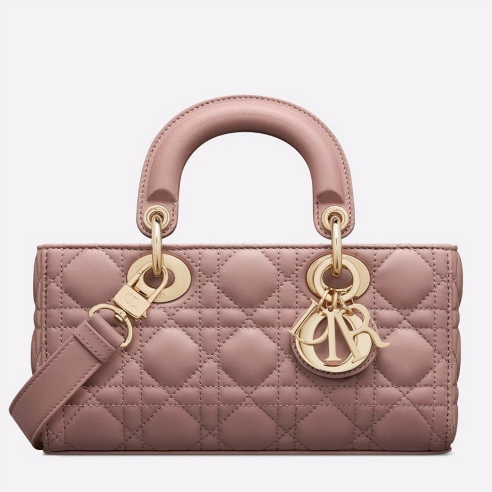 B1E3F4C8-CCA9-78AA-5254-1FCFFC39141E.jpg Dior Lady D-Joy Small Bag Fake in Peony Pink - Image 1