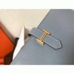 Blue Lin Epsom Fake Hermes Bearn Wallet - Image 3