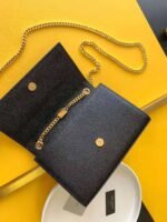 KATE SMALL CHAIN BAG IN GRAIN DE POUDRE EMBOSSED LEATHER - Image 7