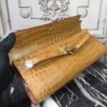 Camarel Crocodile Fake Hermes Kelly Cut Clutch Rich Color Handbag - Image 5