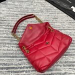 Replica Saint Laurent Puffer Small Chain Bag Red Lambskin - Image 2