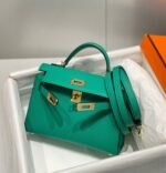 Hermes Kelly Mini II Bag Fake in Vert Jade - Image 4